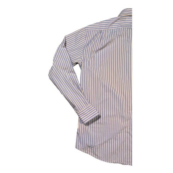 Tommy Hilfiger Shirt Men's Button Up Long Sleeve Striped Blue Yellow Medium 15.5 - Picture 8 of 11